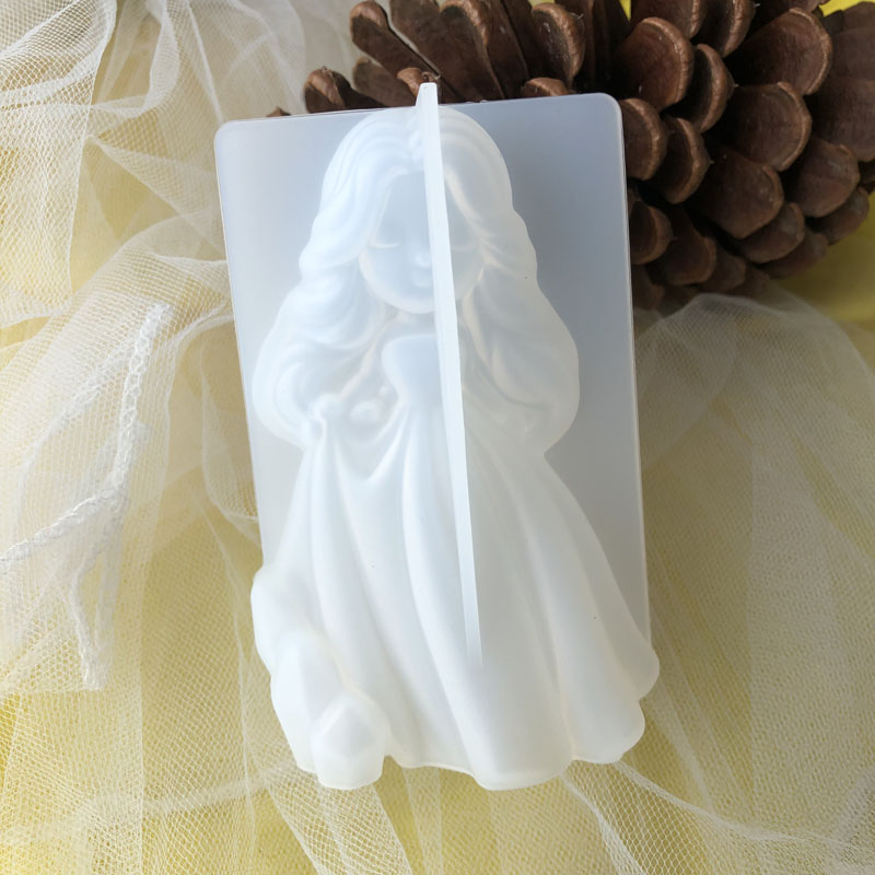 Soap Making Line - 3D Cute Princess Silicone Candle Mould