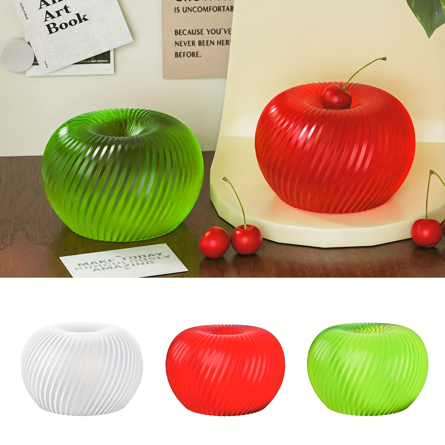 Soap Making Line - A trendy red apple silicone mold