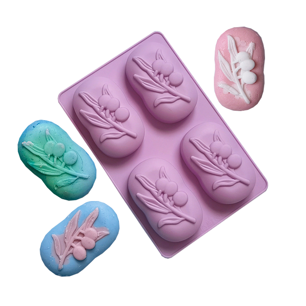 4 Cavities Oval Olive Tree Sil - Soap Making Essentials ulasan dan harga