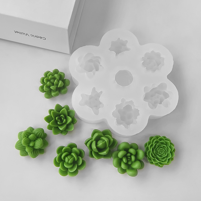 7 In1 Succulent Cactus Silicon - Soap Making Essentials ulasan dan harga