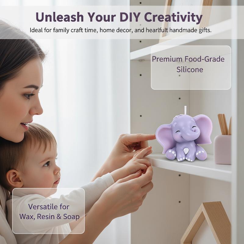 Cute 3D Elephant Silicone Cand - Soap Making Party ulasan dan harga