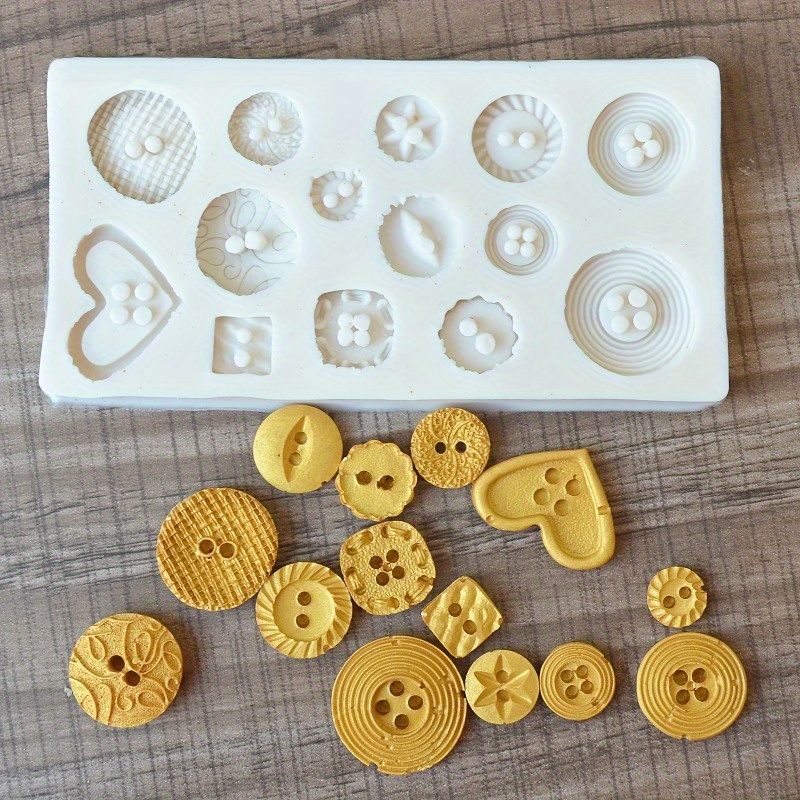 Buttons Shape Silicone Mold Si - Soap Making Party ulasan dan harga