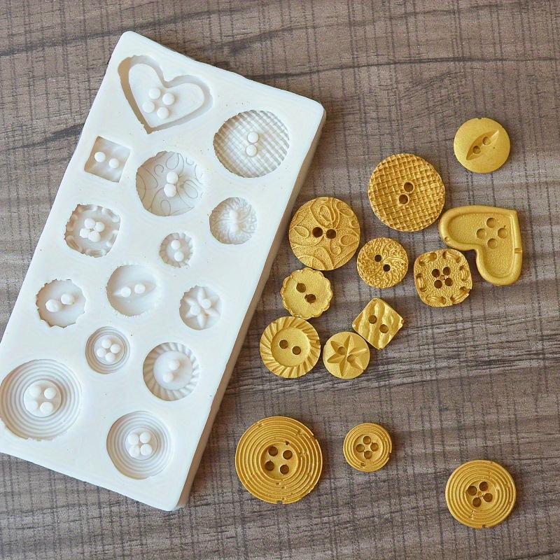 Buttons Shape Silicone Mold Si - Soap Making Party ulasan dan harga