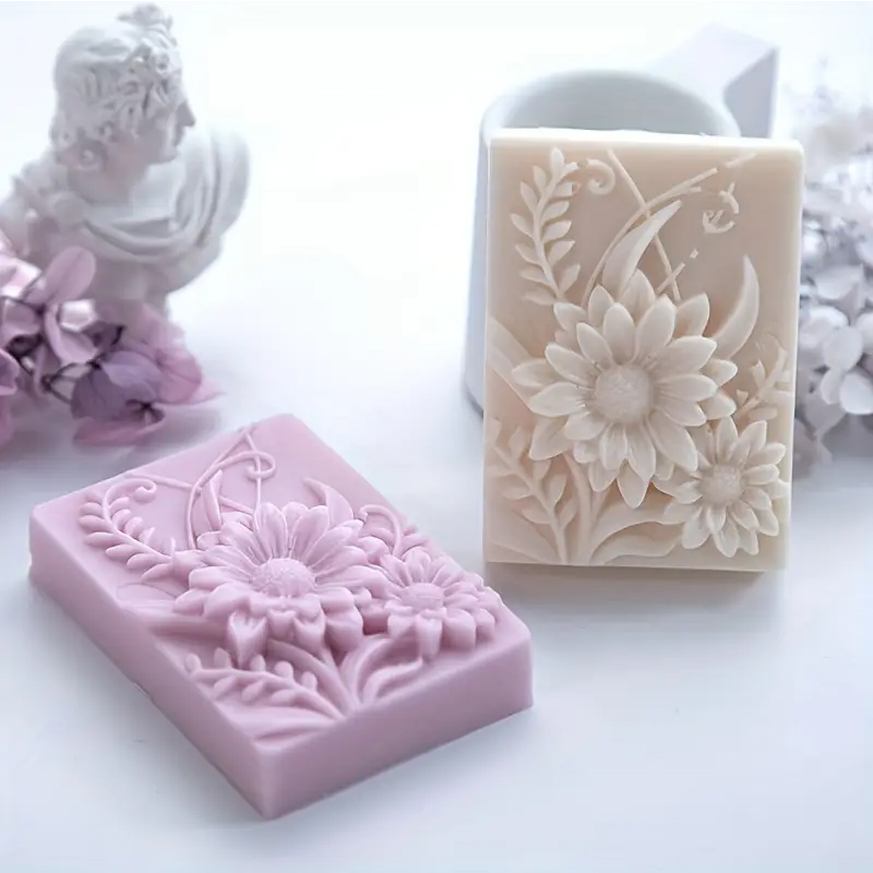3D Flower Square Soap Silicone - Soap Making Essentials ulasan dan harga