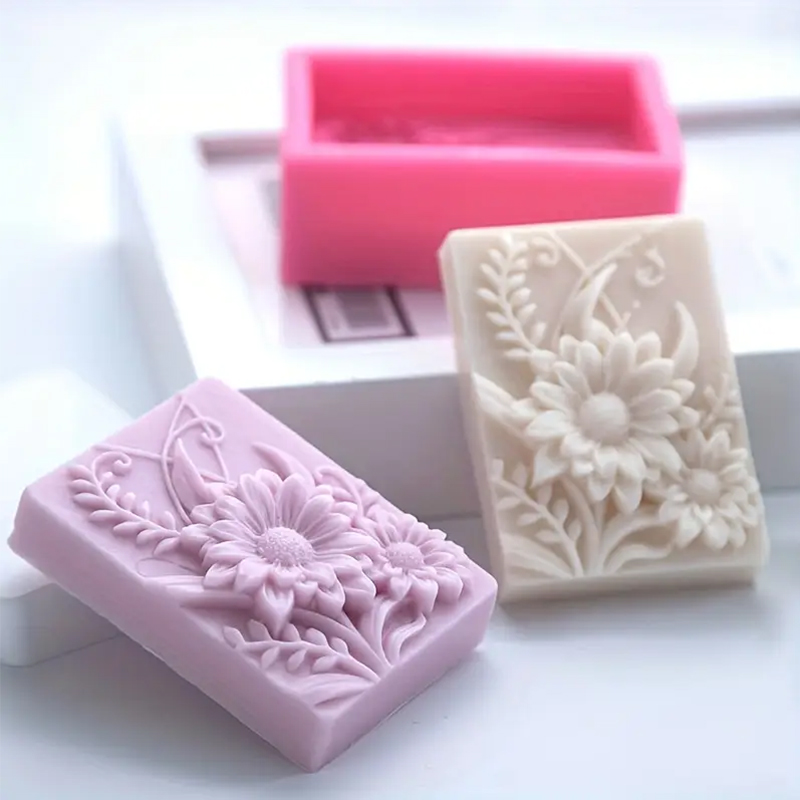 3D Flower Square Soap Silicone - Soap Making Essentials ulasan dan harga