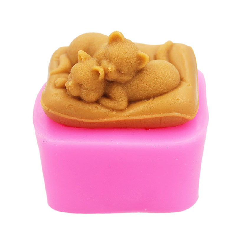 Non-Stick Silicone Cat Mould 3 - Soap Making Art ulasan dan harga
