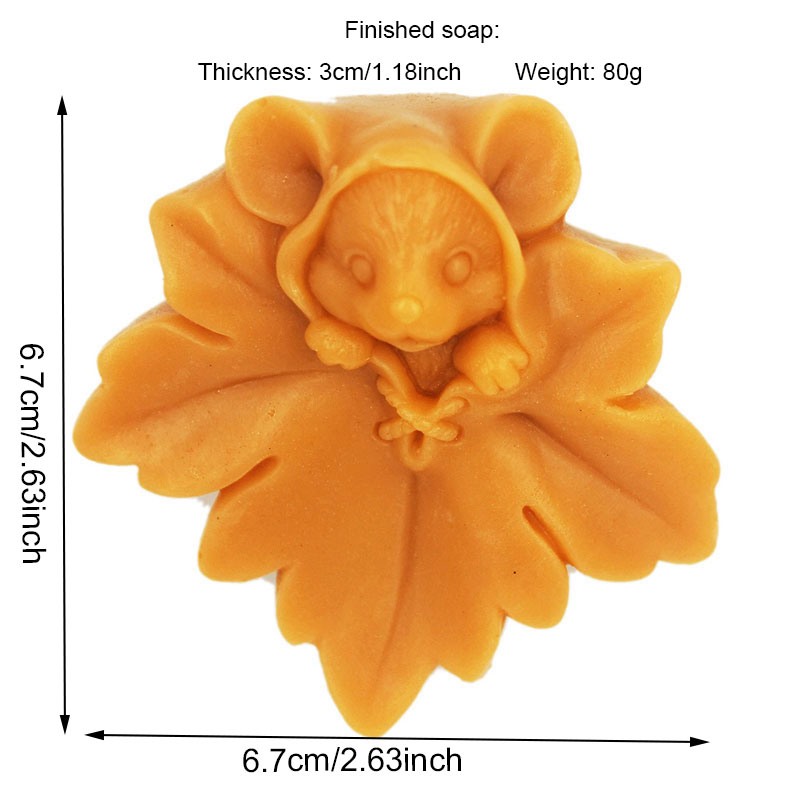 1Pcs 3D Maple Leaf mice Mould  - Soap Making Art ulasan dan harga