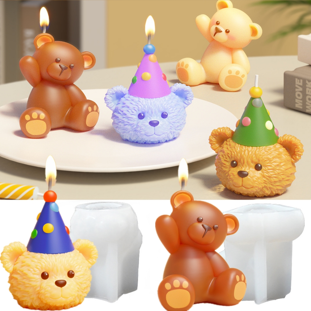 3D Cute Bear Resin Mold for Ca - Soap Making Art ulasan dan harga