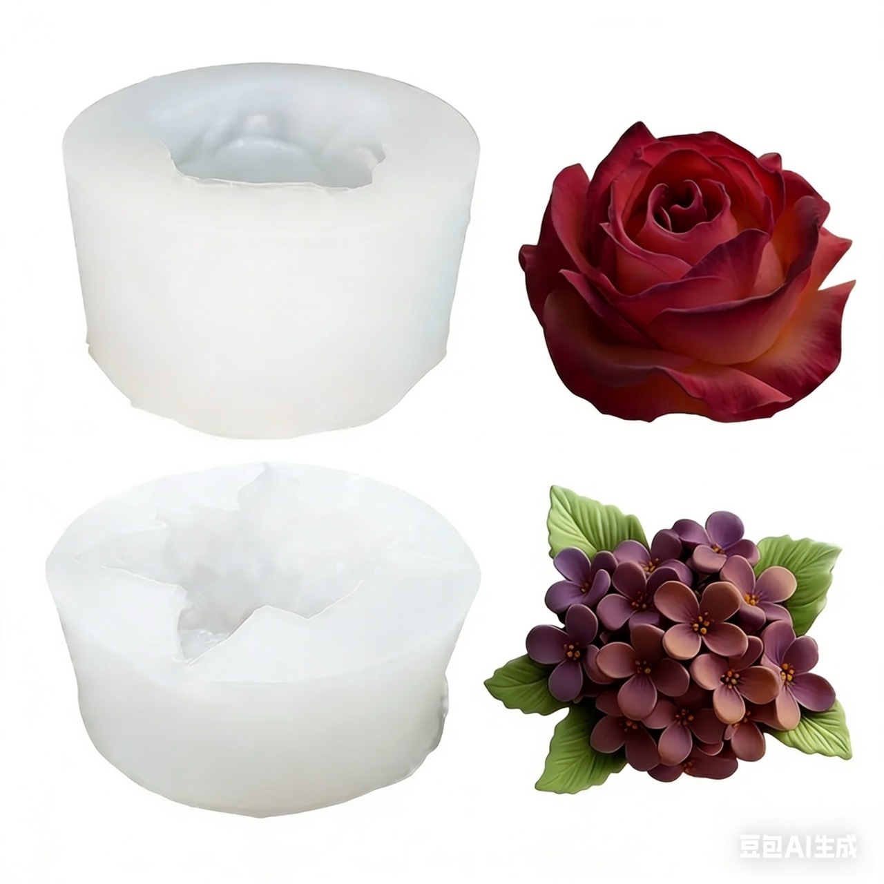 2-Piece 3D Rose and Lilac Sili - Soap Making Art ulasan dan harga