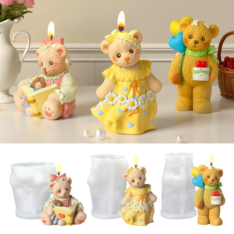 3D Cute Bear Resin Mold For Ca - Soap Making Art ulasan dan harga