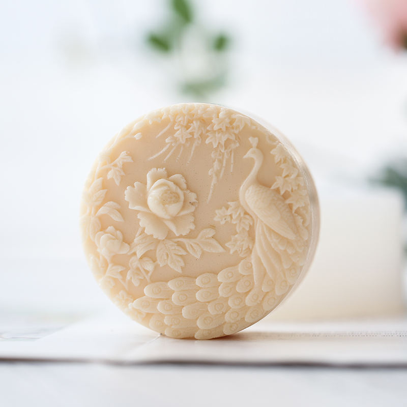 Peacock Flower Pattern Silicon - Soap Making Art ulasan dan harga