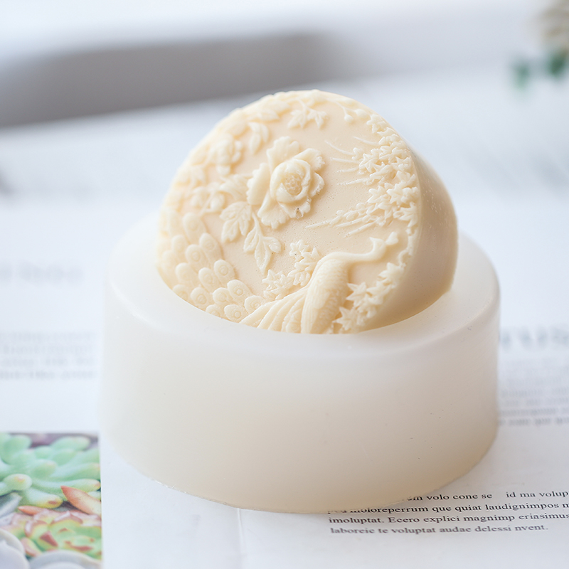 Peacock Flower Pattern Silicon - Soap Making Art ulasan dan harga