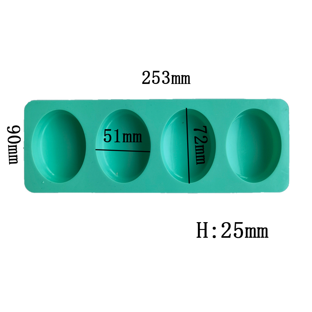 4 Cavities Oval Handmade Soap  - Soap Making Art ulasan dan harga
